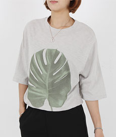 나뭇잎 티셔츠~ ( 선명한 컬러의 포인트 나뭇잎^^)